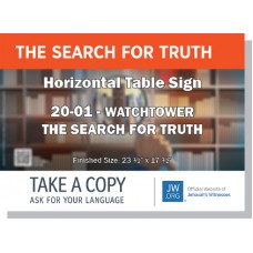 HPWP-20.1 - 2020 Edition 1 - Watchtower - "The Search For Truth" - Table